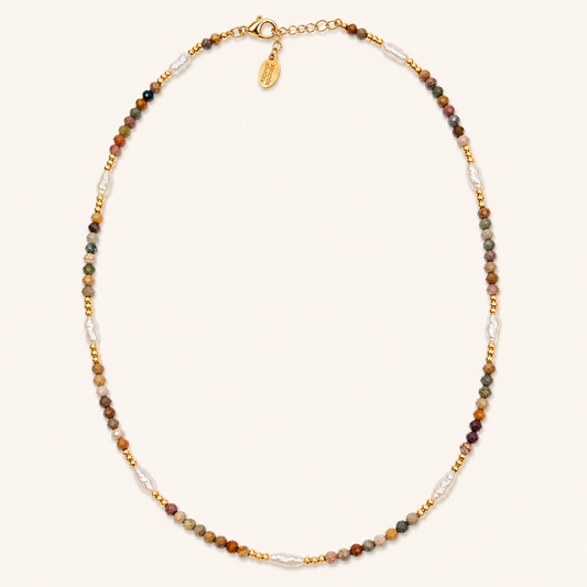 Anna Multi Brown Bead Necklace