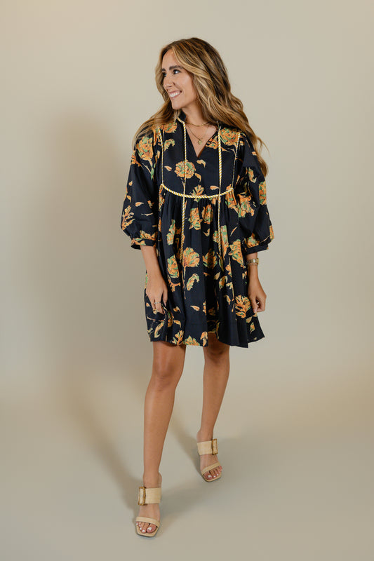 Midnight Floral Dress