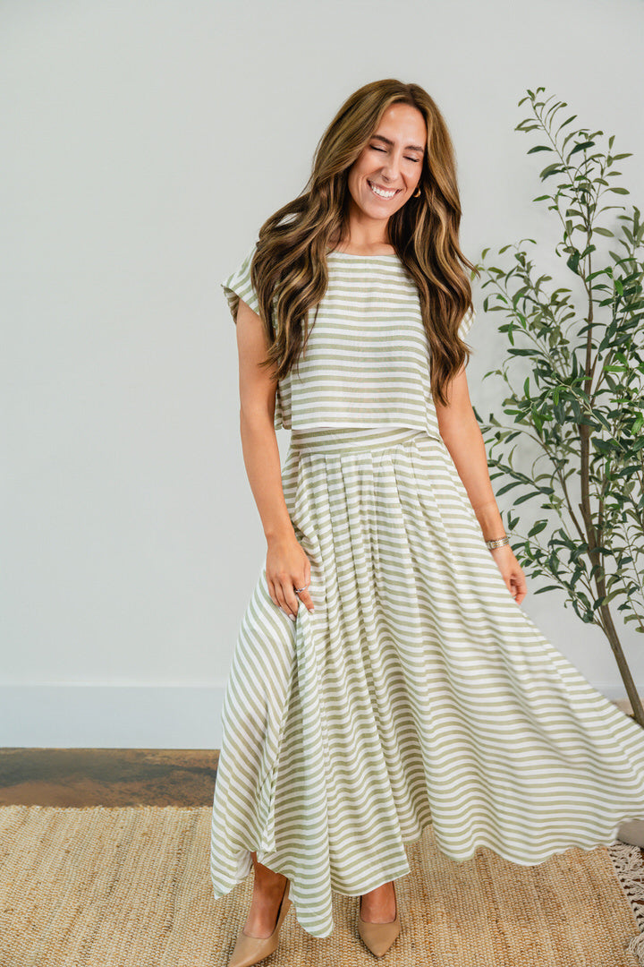 Striped Olive Set