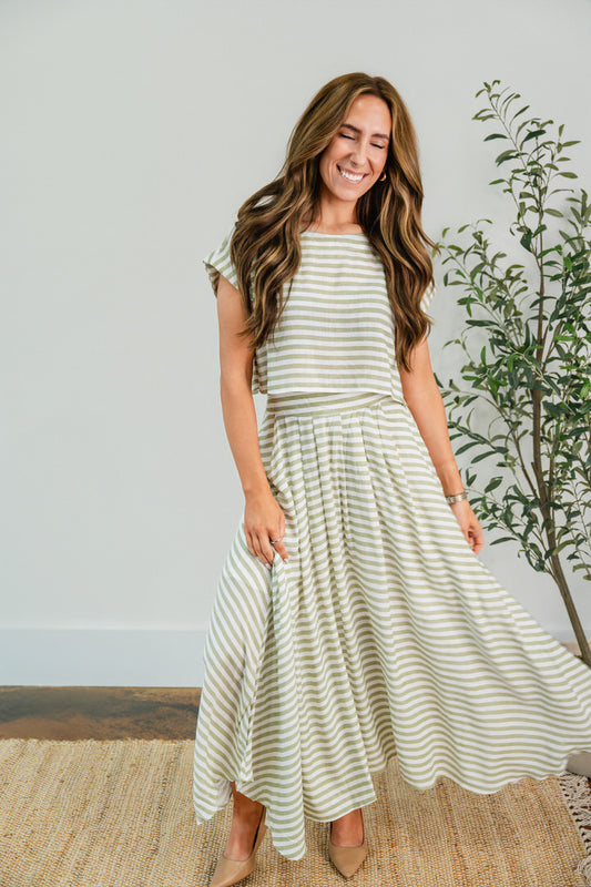 Striped Olive Set