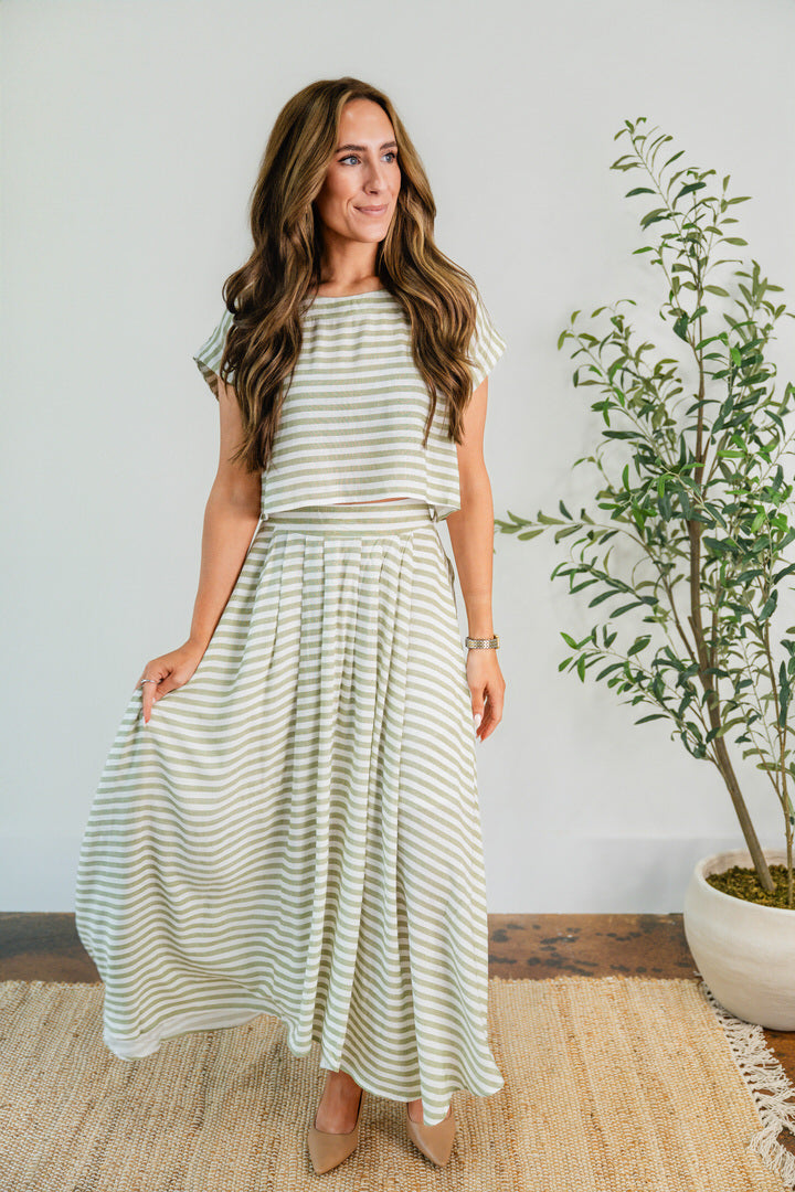 Striped Olive Set