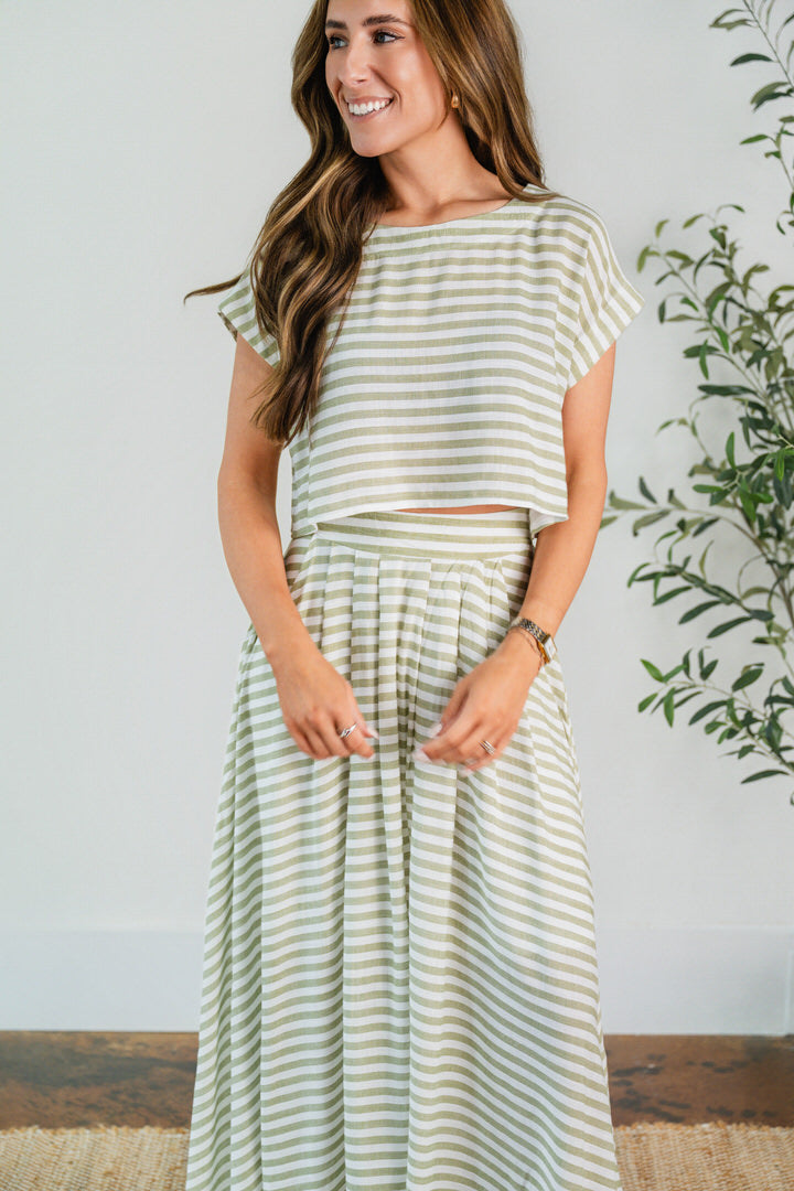Striped Olive Set