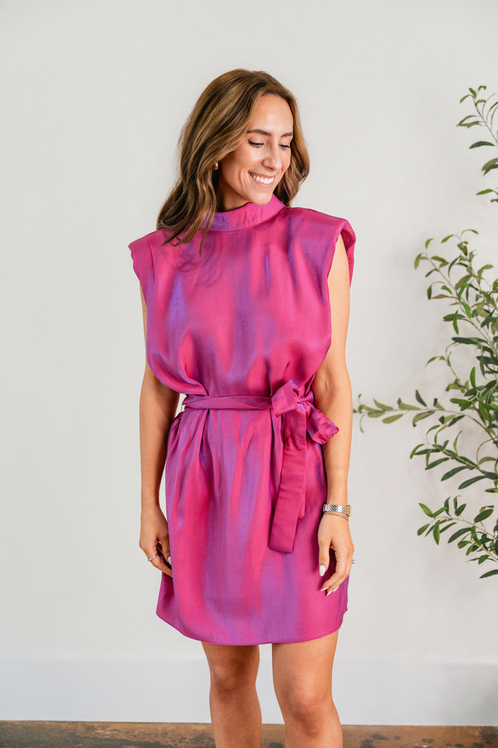 Satin Fuchsia Dress
