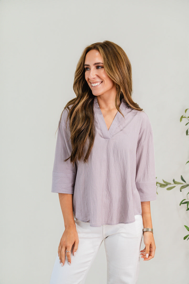 Contrast Stitch Blouse