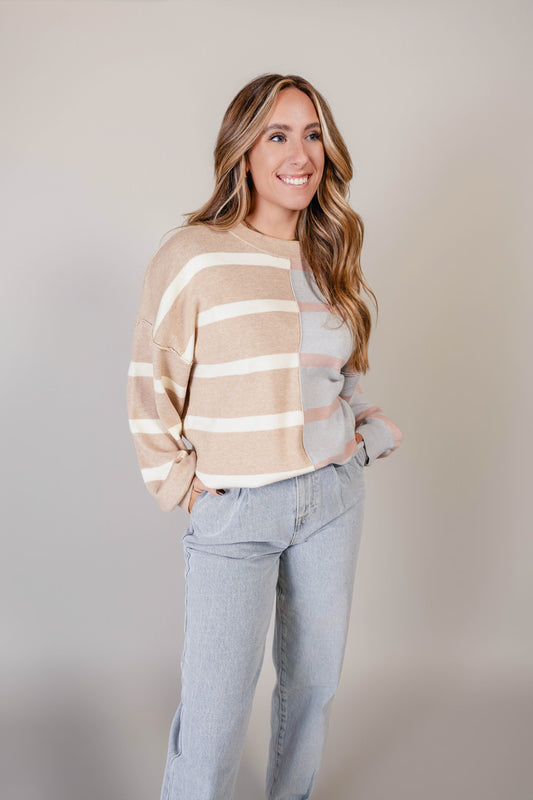 Stripe Colorblock Sweater