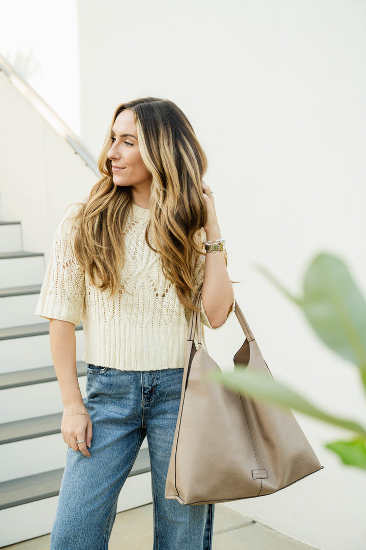 Knit Sweater Crochet  Top
