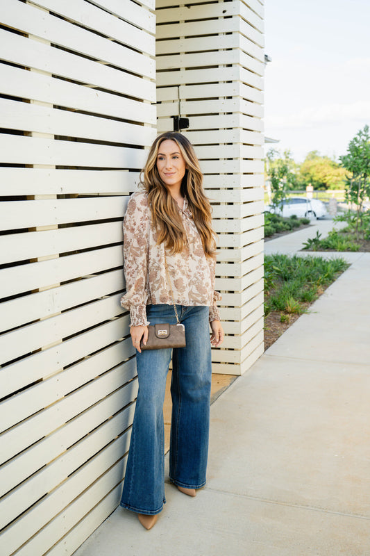 FLORAL SMOCKED TOP