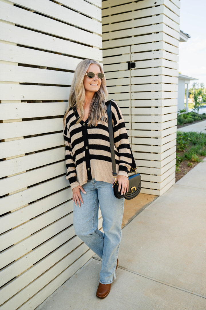 Cozy Striped Cardigan