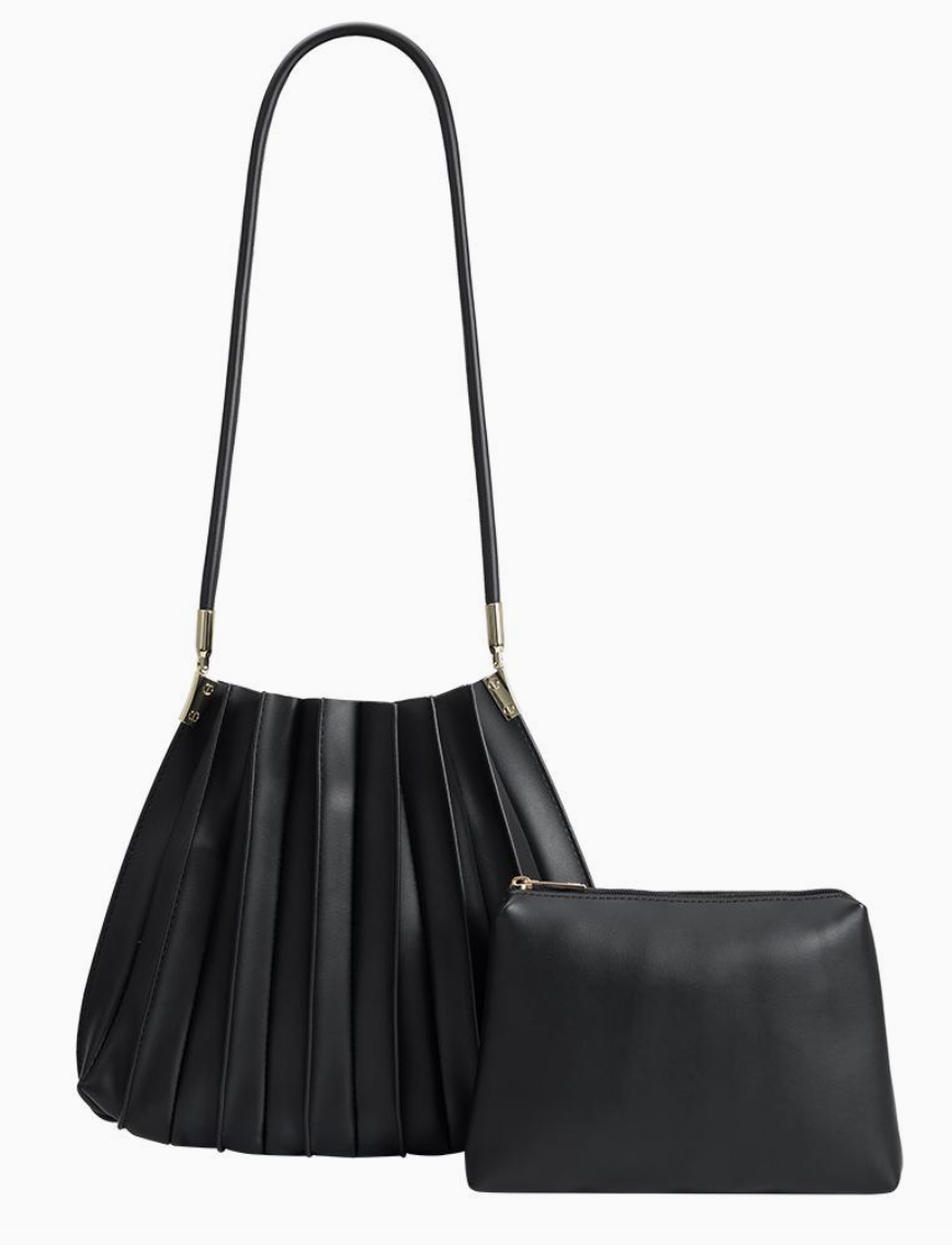 Black Pleated Bag