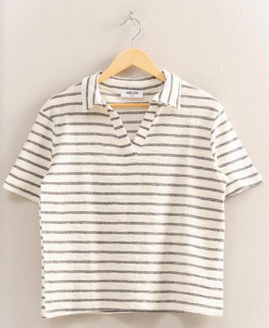 Collared Knit Top