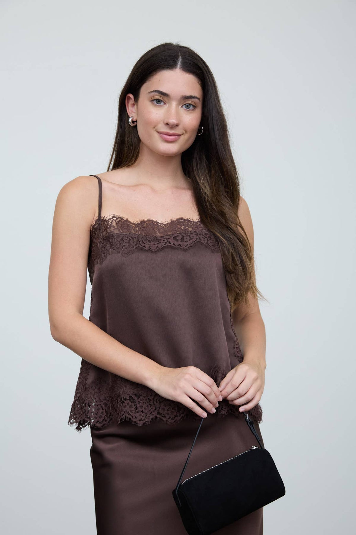 SATIN LACE SKIRT SET