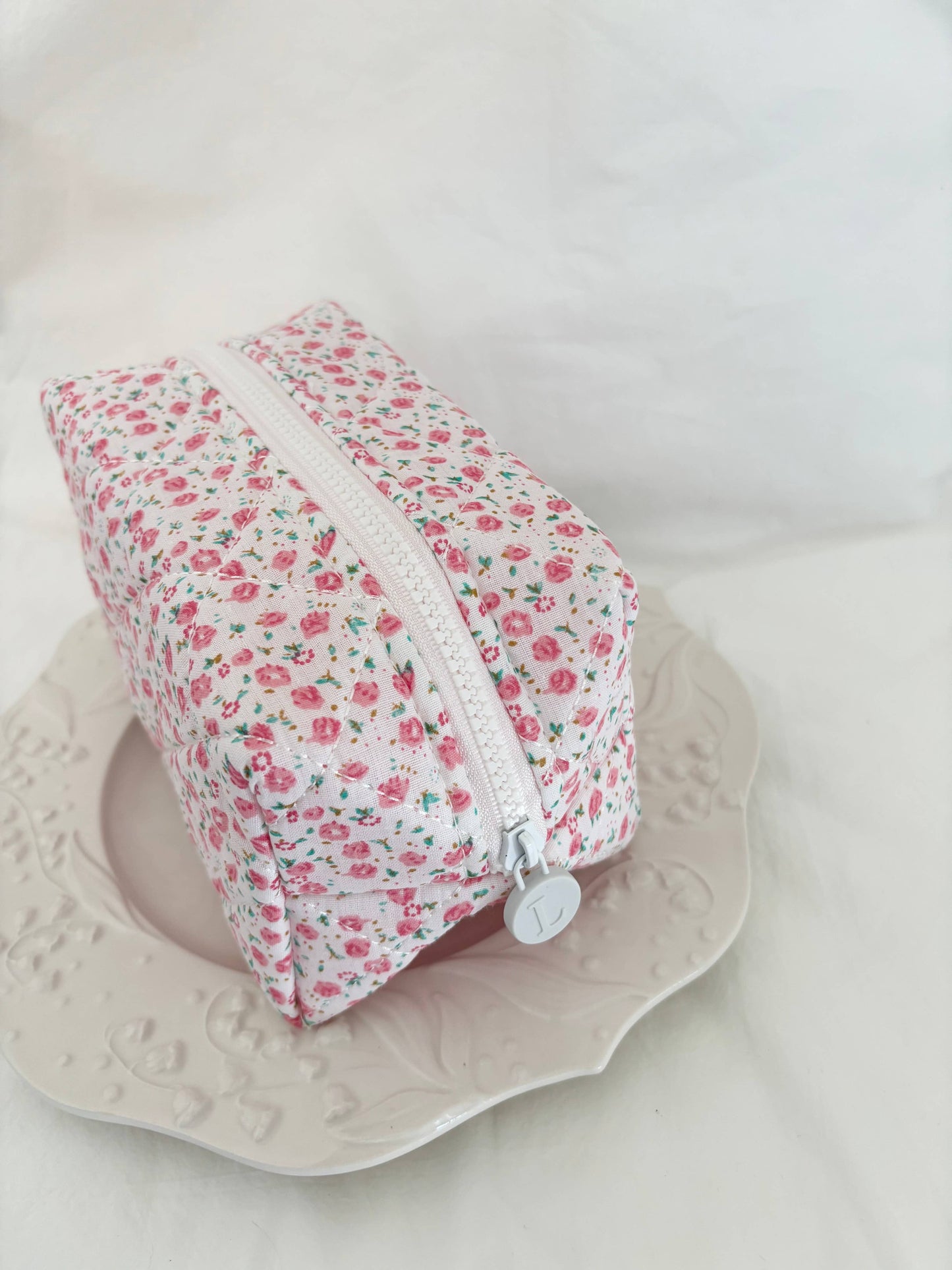 Quilted Floral  Make up Bags