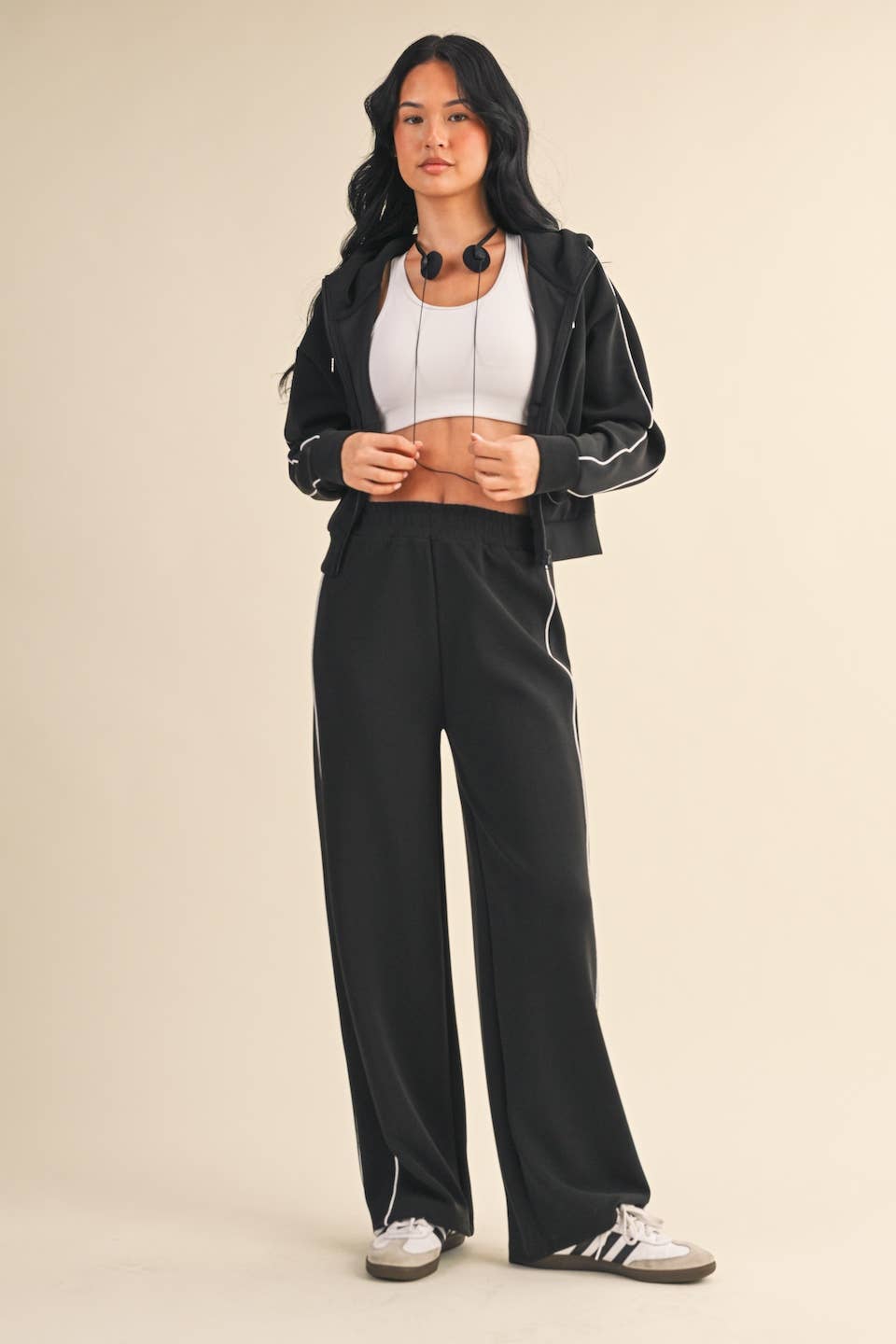 Scuba Hoodie Set with Piping