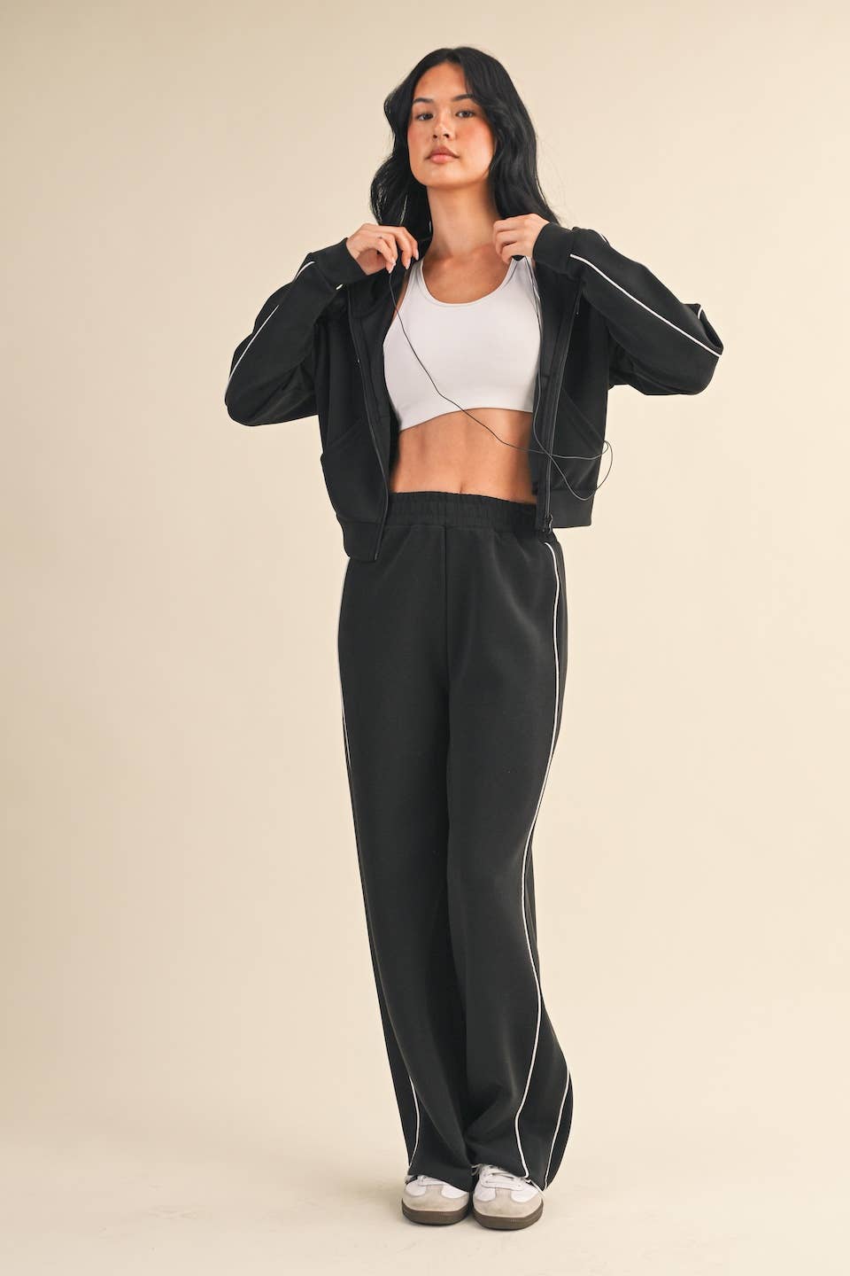 Scuba Hoodie Set with Piping