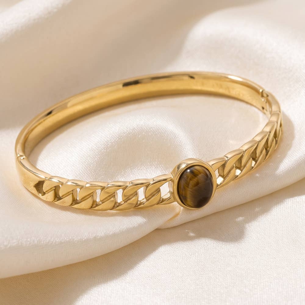 Tiger Eye Bangle Bracelet