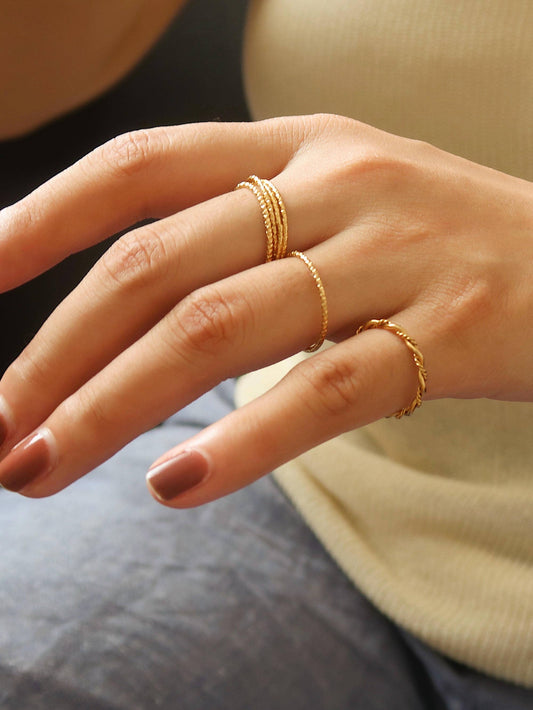 Minimalist Thin Braided Ring