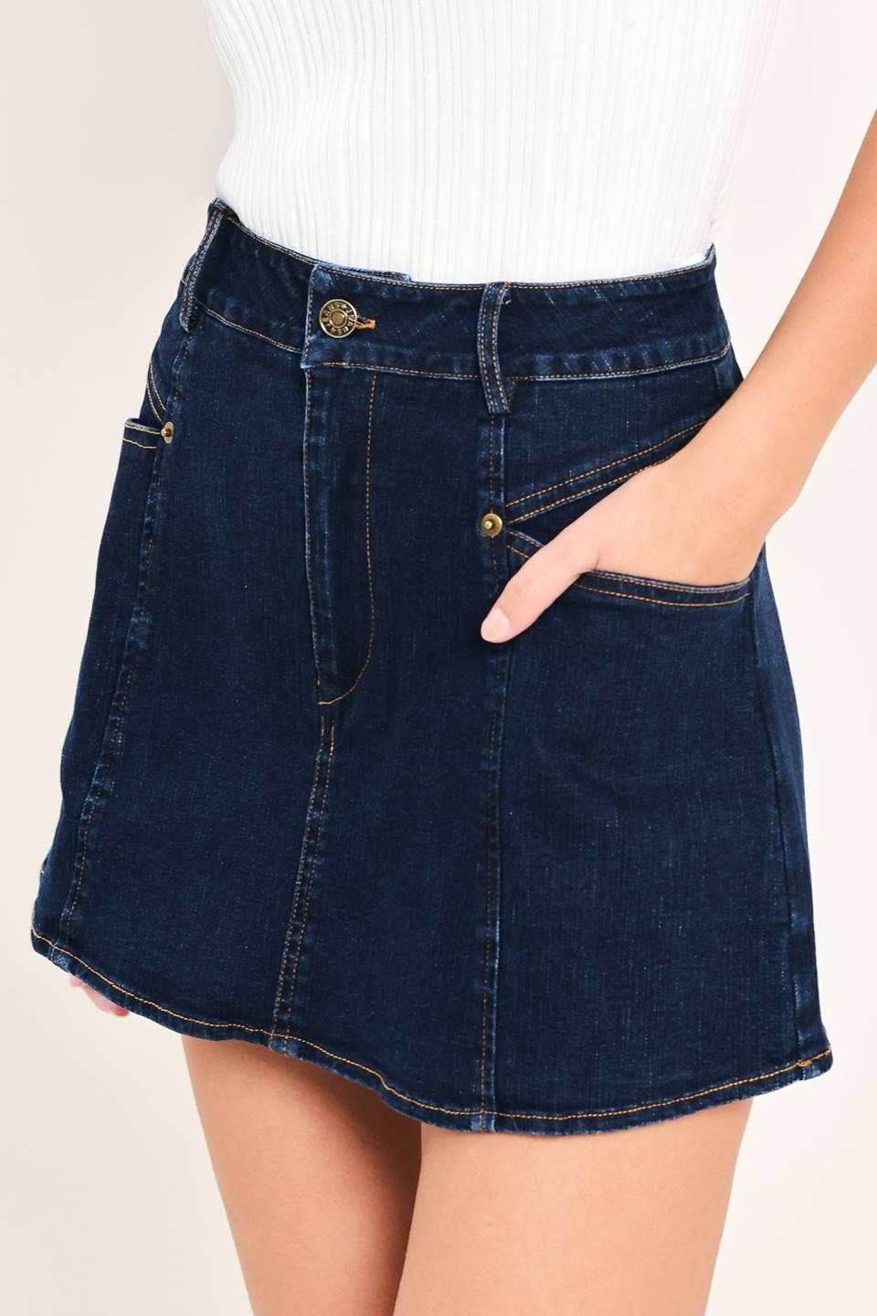 Dark Denim Skort