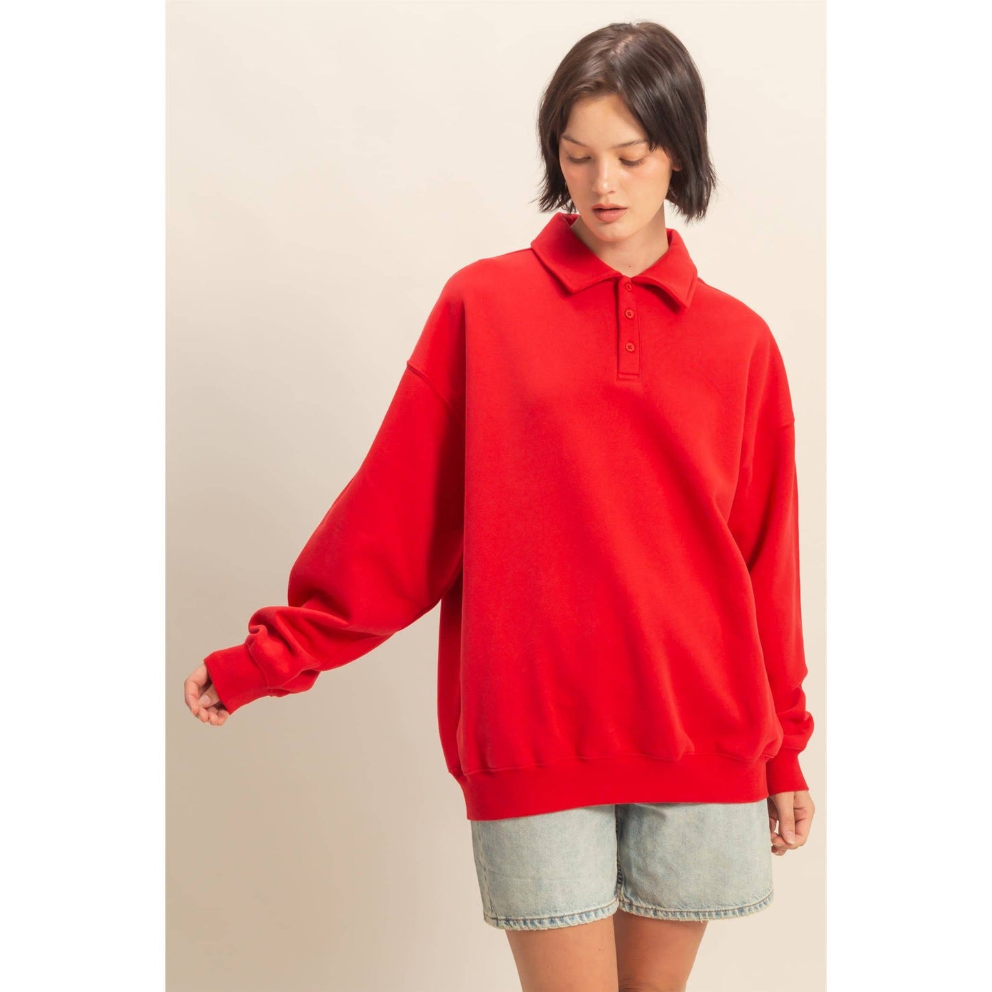 Oversized Collared Pullover
