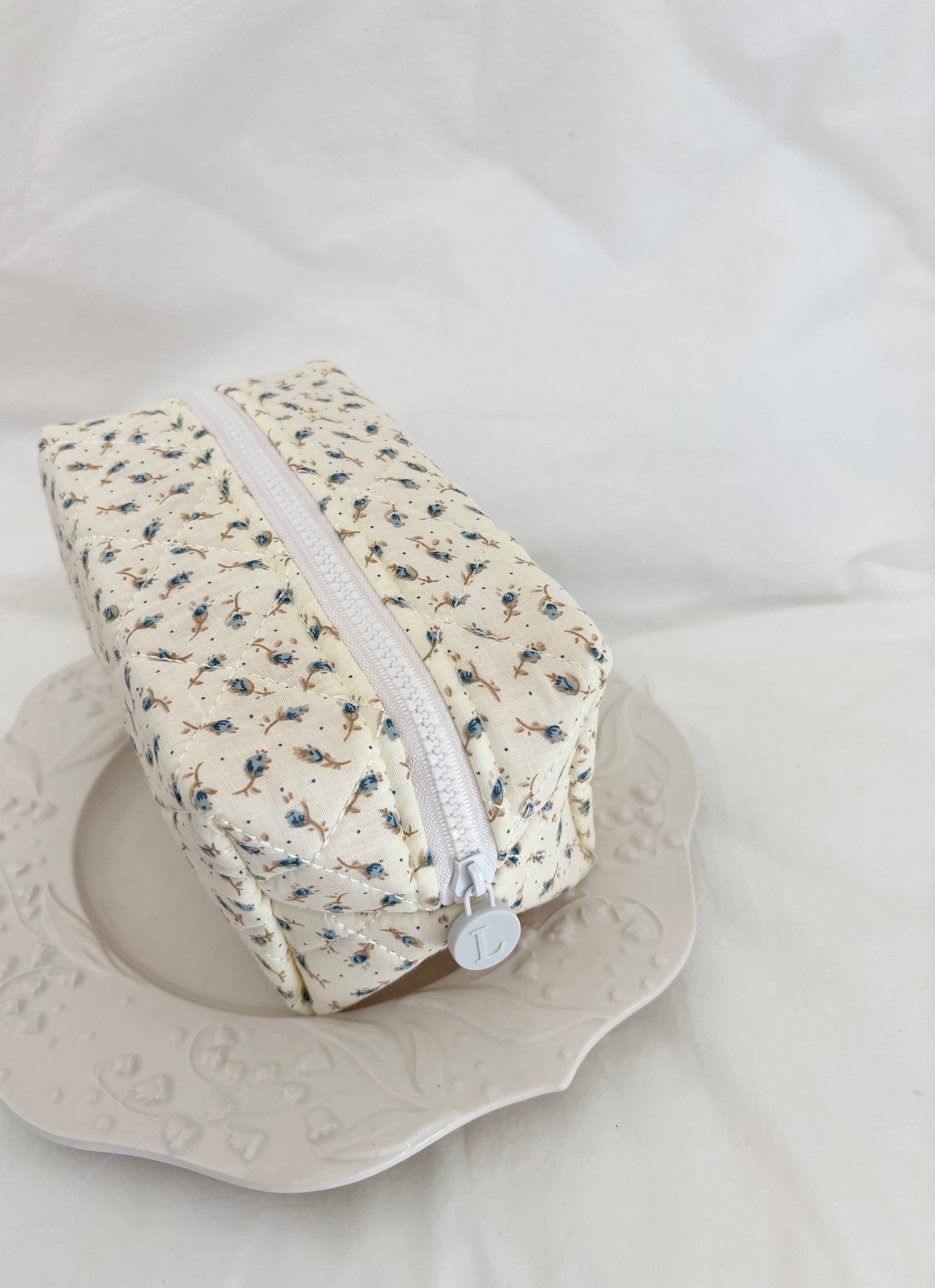 Quilted Floral  Make up Bags