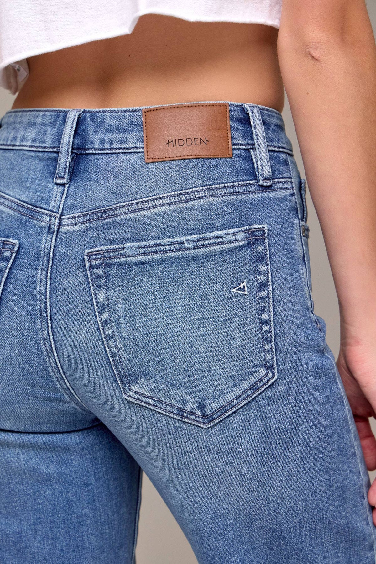 Medium Wash High Rise Straight Jeans