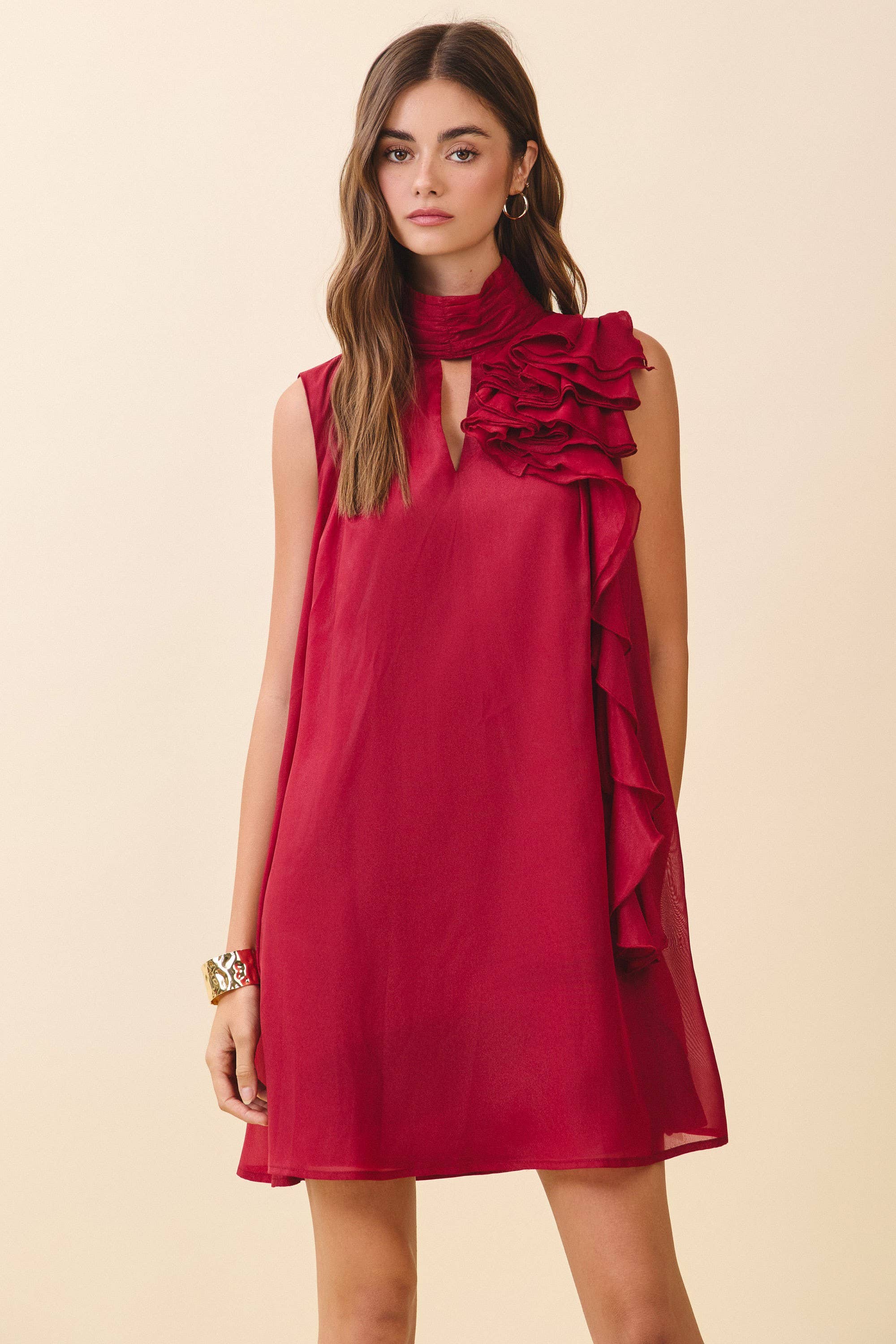 Red Raffle Dress Ruffle Red Dress – a|rae clothing+lifestyle