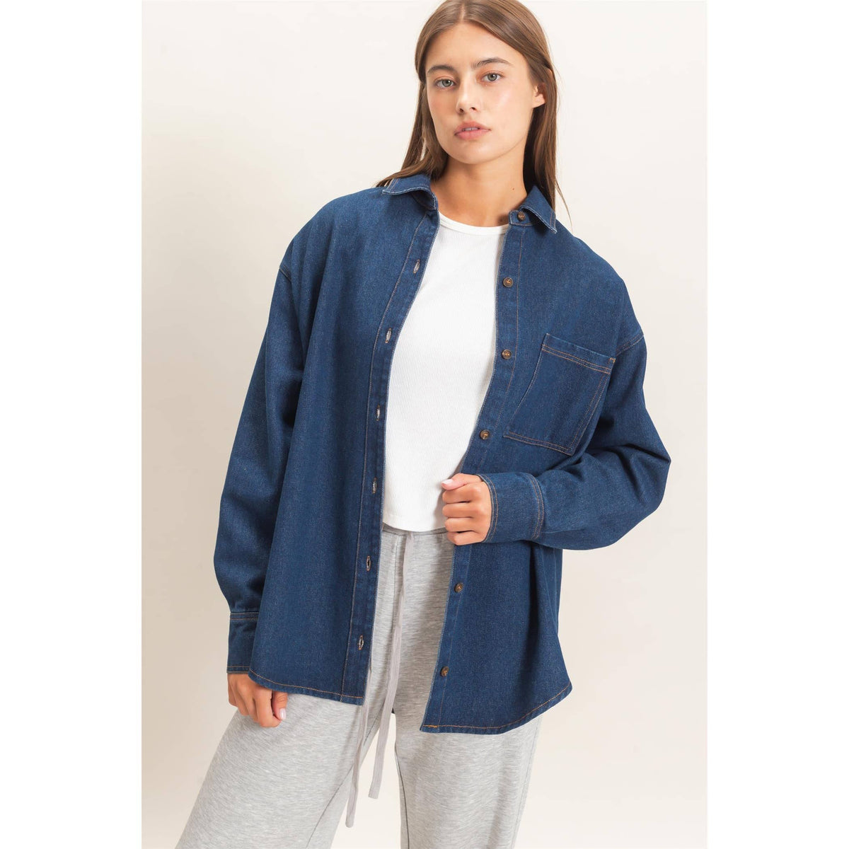 Denim Button-Up