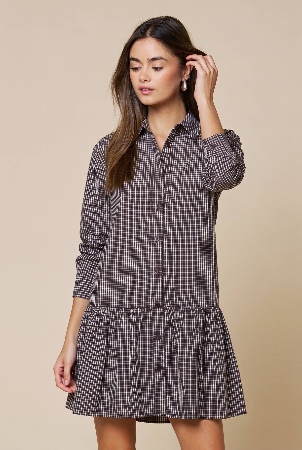 Gingham Shirt Dress