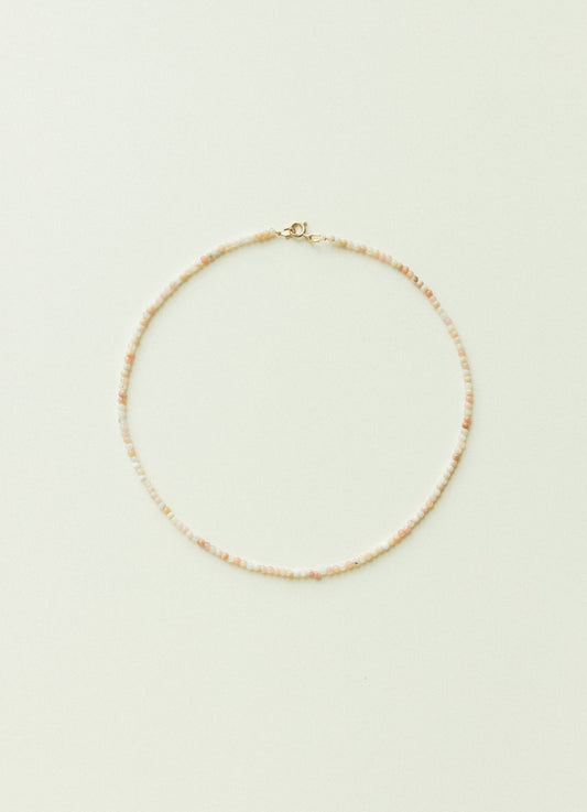 Cora - Mini Pink Opal Beaded Necklace