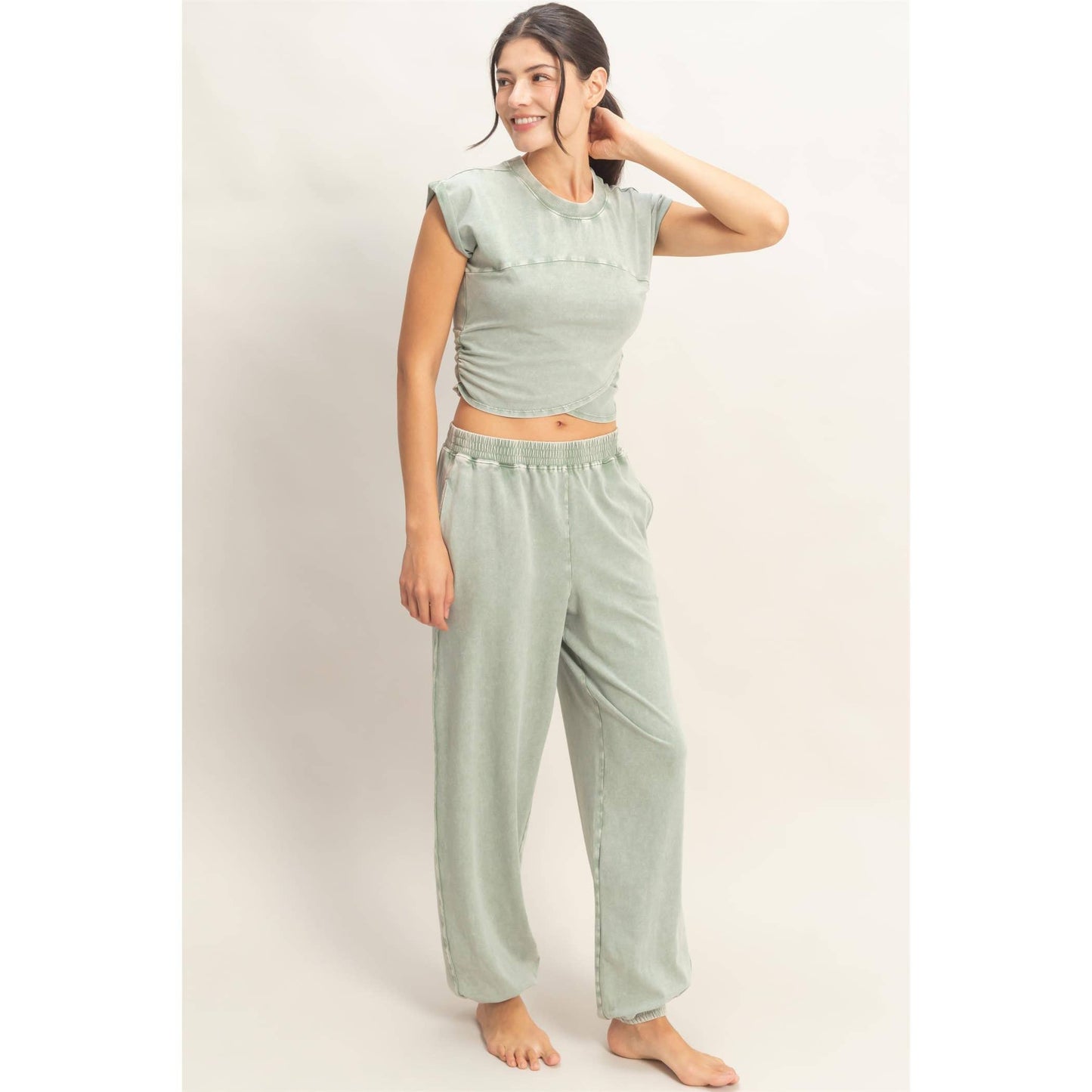 Crop Top And Jogger Set