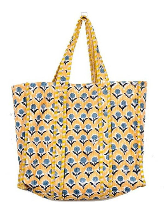 Organic Reversible Quilted Tote Bag