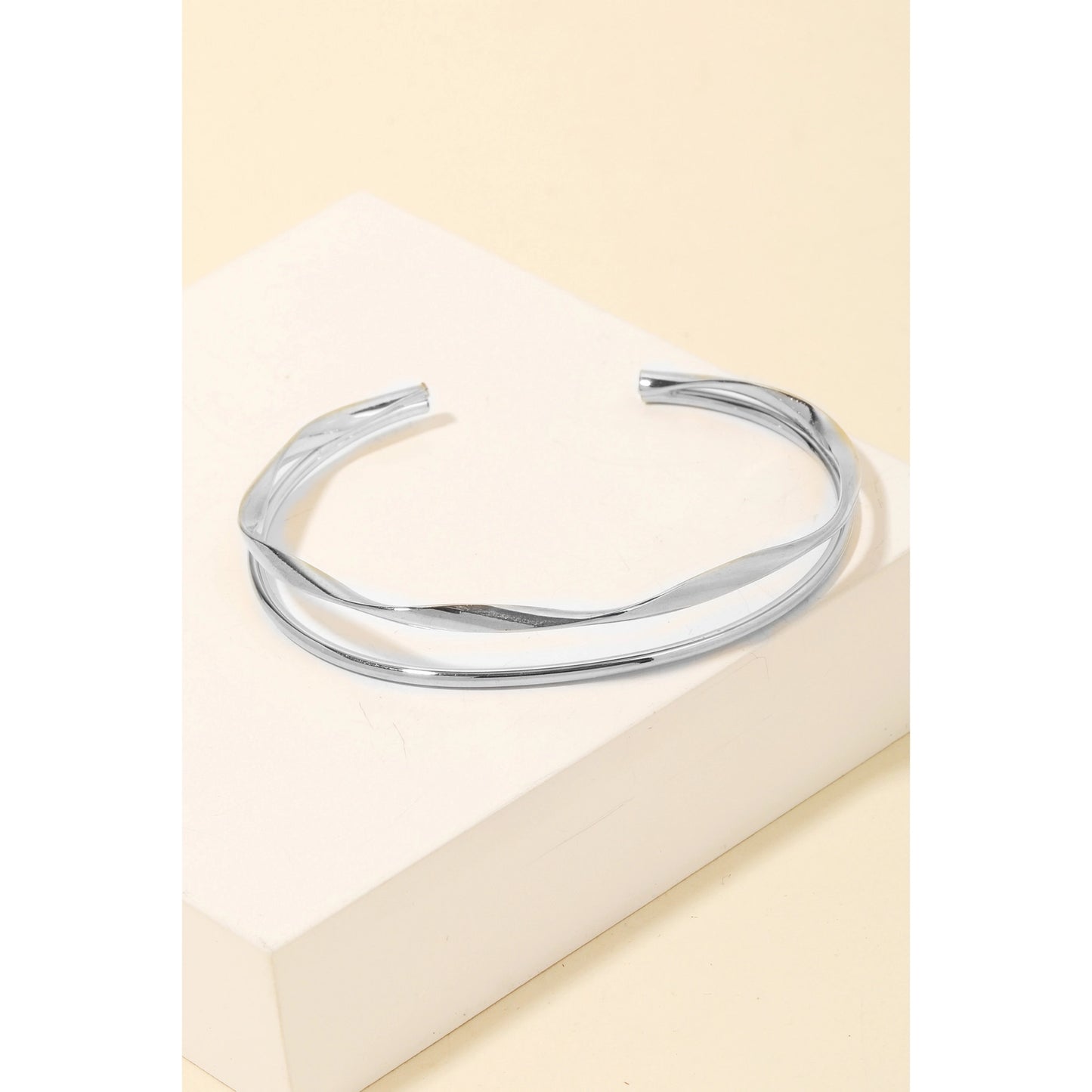 Wavy And Straight Wire Cuff Bracelet