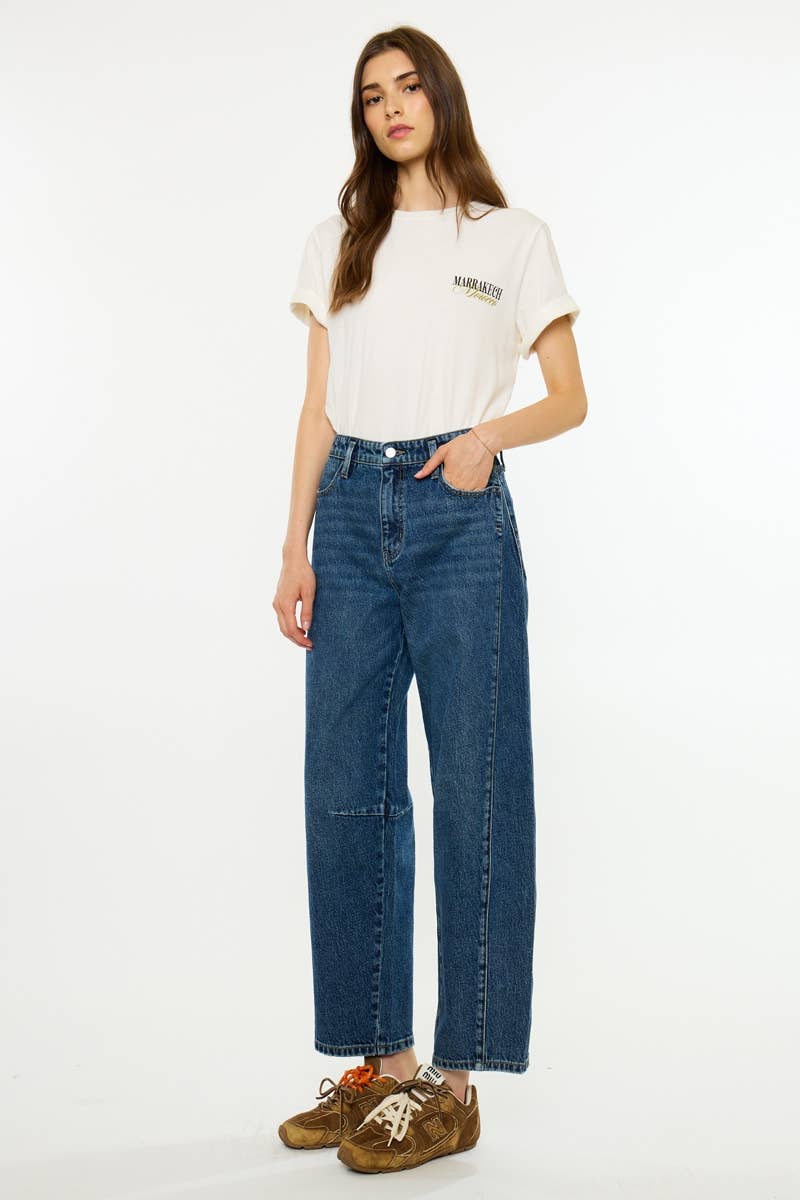 LOW SLUNG HORSESHOE JEAN