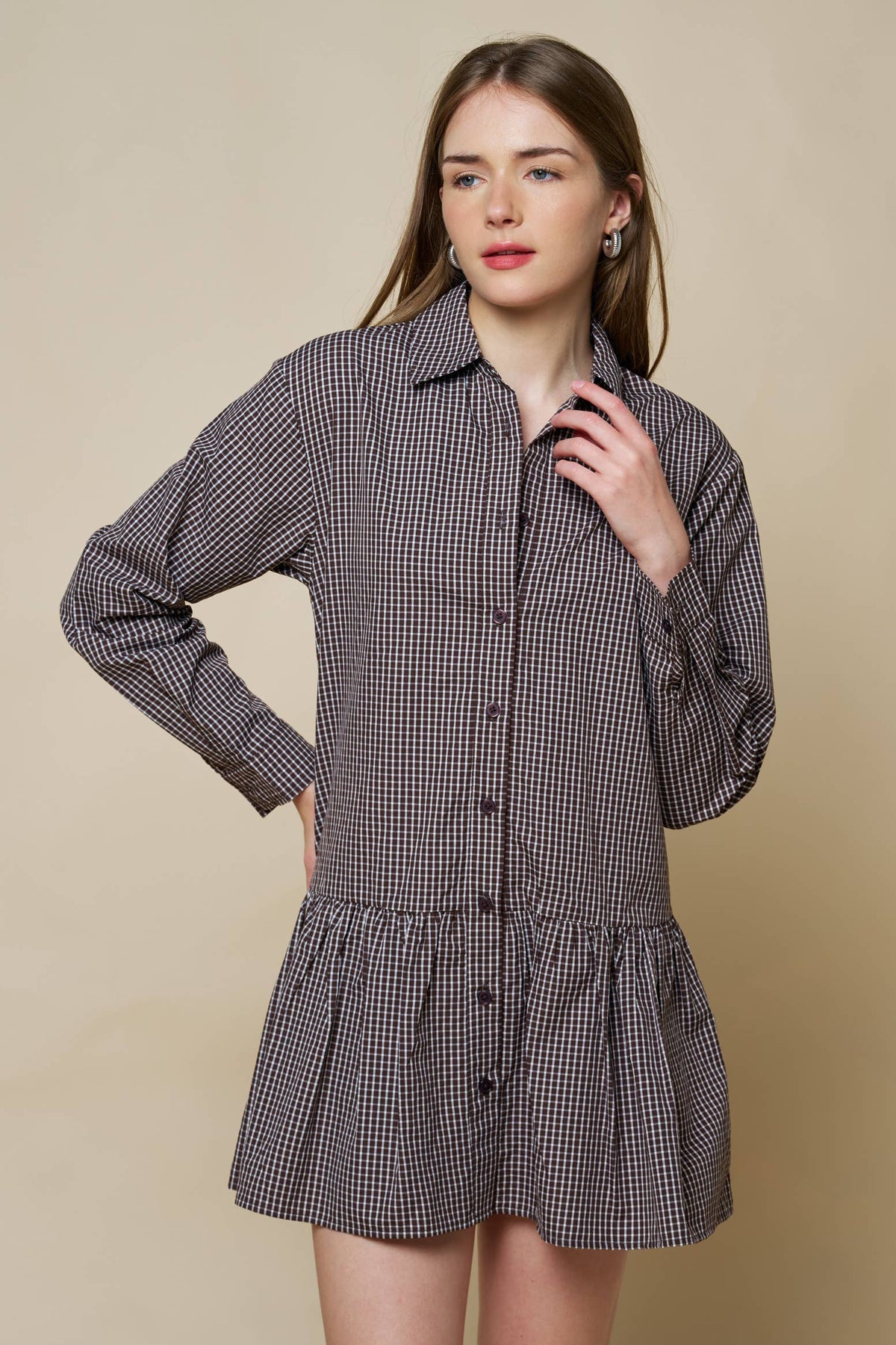 Gingham Shirt Dress