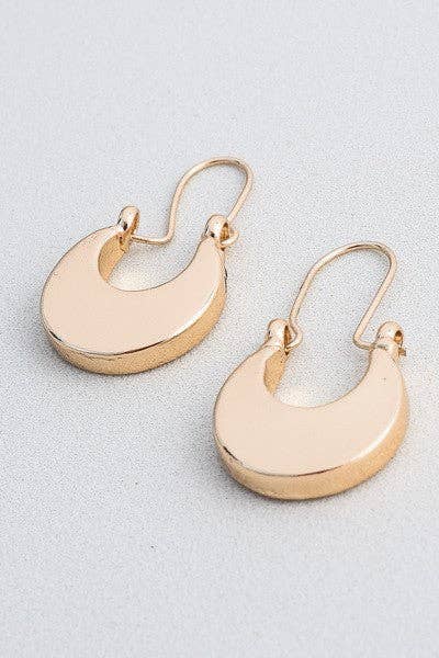 MINI CRESCENT MOON HOOP EARRINGS