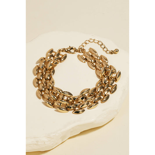 Oval Watch Chain Mesh Bracelet